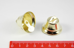 Металлические колокольчики 30 мм под золото