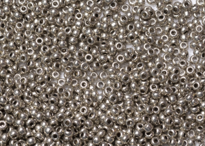 Бисер Чехия круглый 10/0 50г 18542 терра металлик светло-серый
