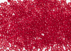 Бисер Чехия круглый 08/0 50 г 90090h прозрачный рубиновый квадратное отверстие